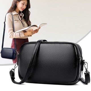 Túi đeo chéo da bò thật dáng vuông nhỏ thời trang cho nữ