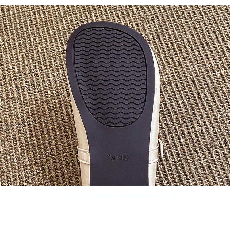 Dép bít mũi IELGY đế bằng xếp ly thời trang cho nữ