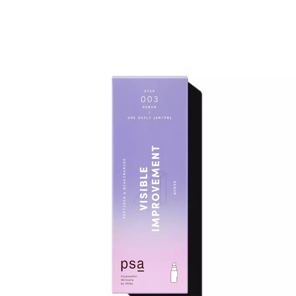 Serum VISIBLE IMPROVEMENT PSA thuần chay chứa 10% niacinamide và 10% phức hợp peptide - BRZONE OFFICIAL