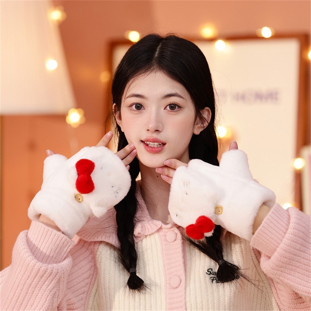 Sanrio Kuromi Giai Điệu Cinnamoroll Hoạt Hình Dễ Thương Găng Tay Và Khăn Quàng Cổ Bé Gái Dễ Thương Dày Sang Trọng Găng Tay Mùa Đông Ấm Áp Cổ Học Sinh Sang Trọng Găng Tay -top3C01