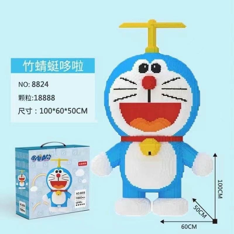 Siêu to 100cm Đồ Chơi Lắp Ráp Mô Hình Doraemon Doremon Thần Tài Cỡ Lớn 1m 100cm, 1m tặng ôtô