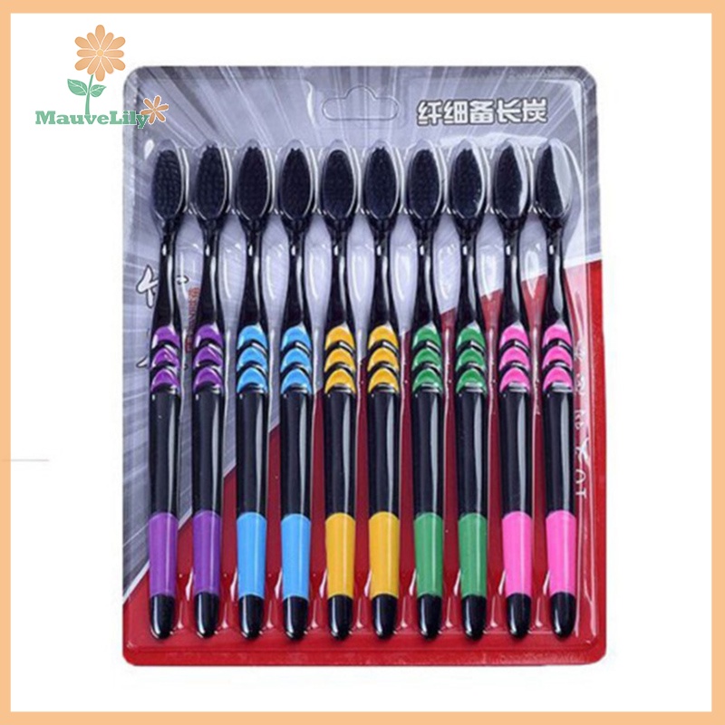 Set 10 Bàn Chải Đánh Răng Lông Mềm Cho Người Lớn