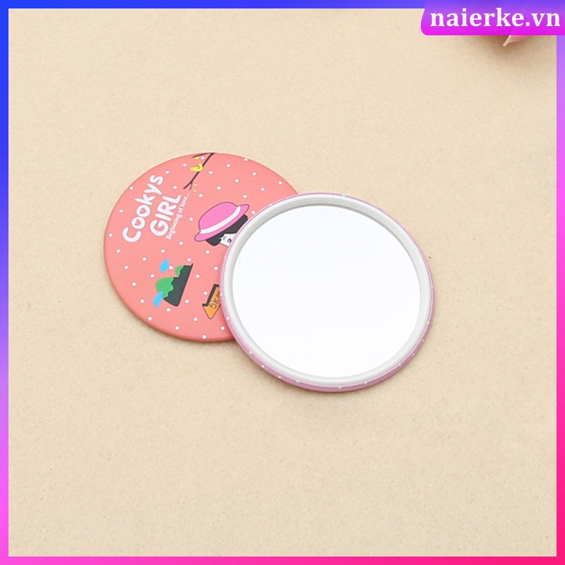 Gương Trang Điểm mini Bỏ Túi Hình Tròn Bằng Kính