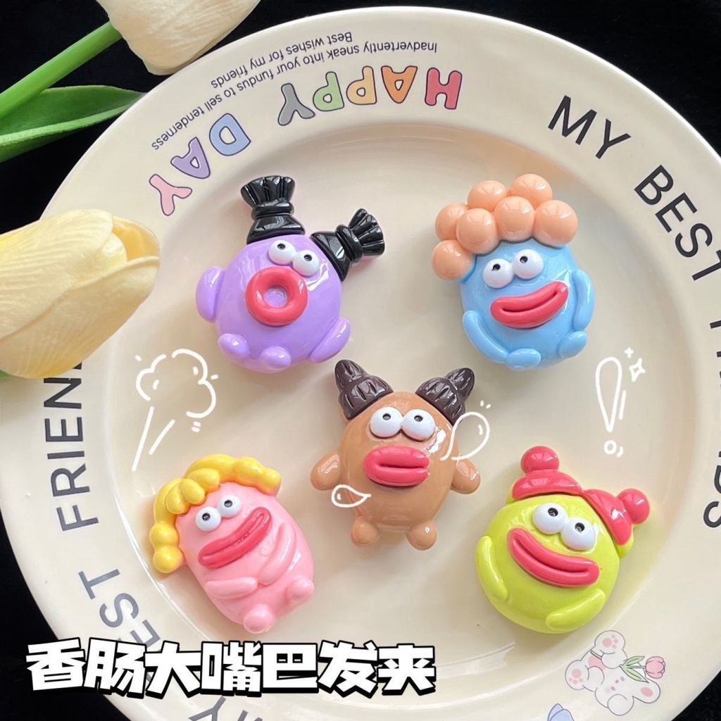 Kẹp Tóc Hình Búp Bê Hoạt Hình Xúc Xích Xuyên Thấu Dễ Thương Phong Cách Mới 2023