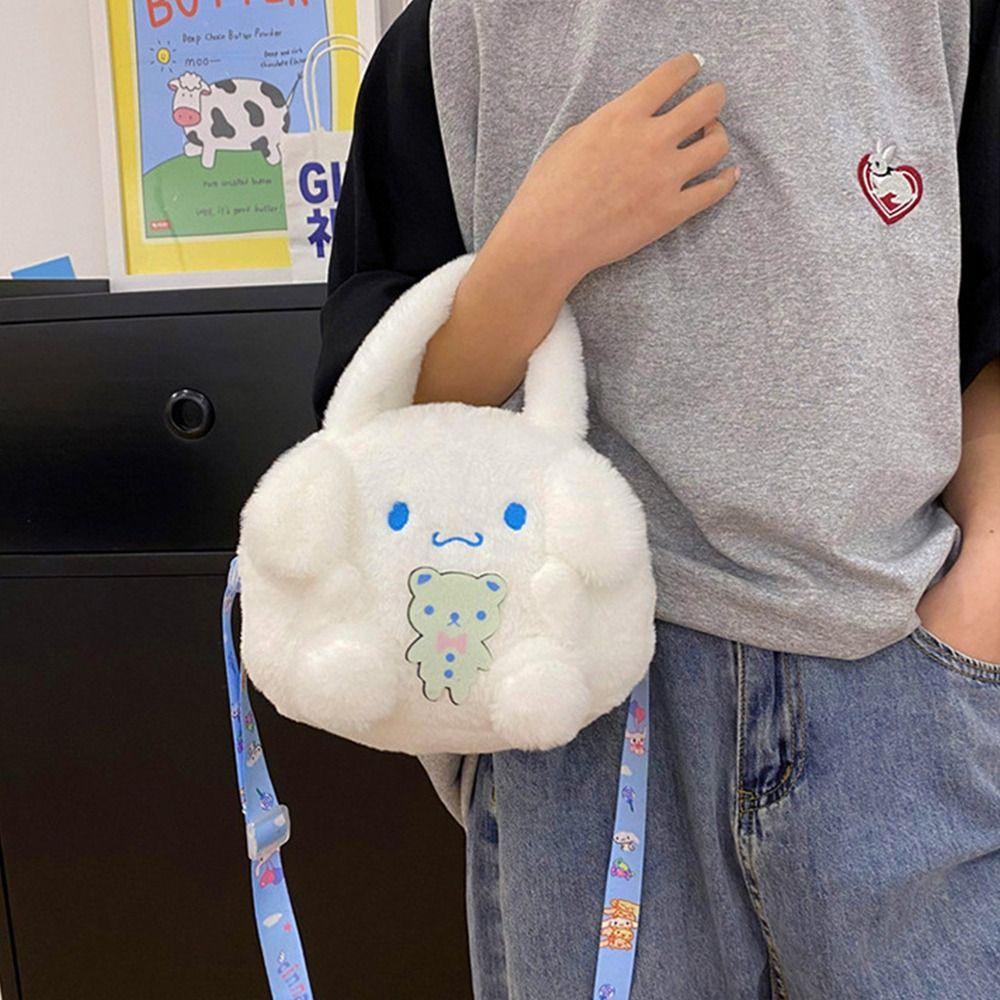 Dallas1 Túi Đeo Chéo Nhồi Bông Pompom Phong Cách Hàn Quốc Cho Nữ