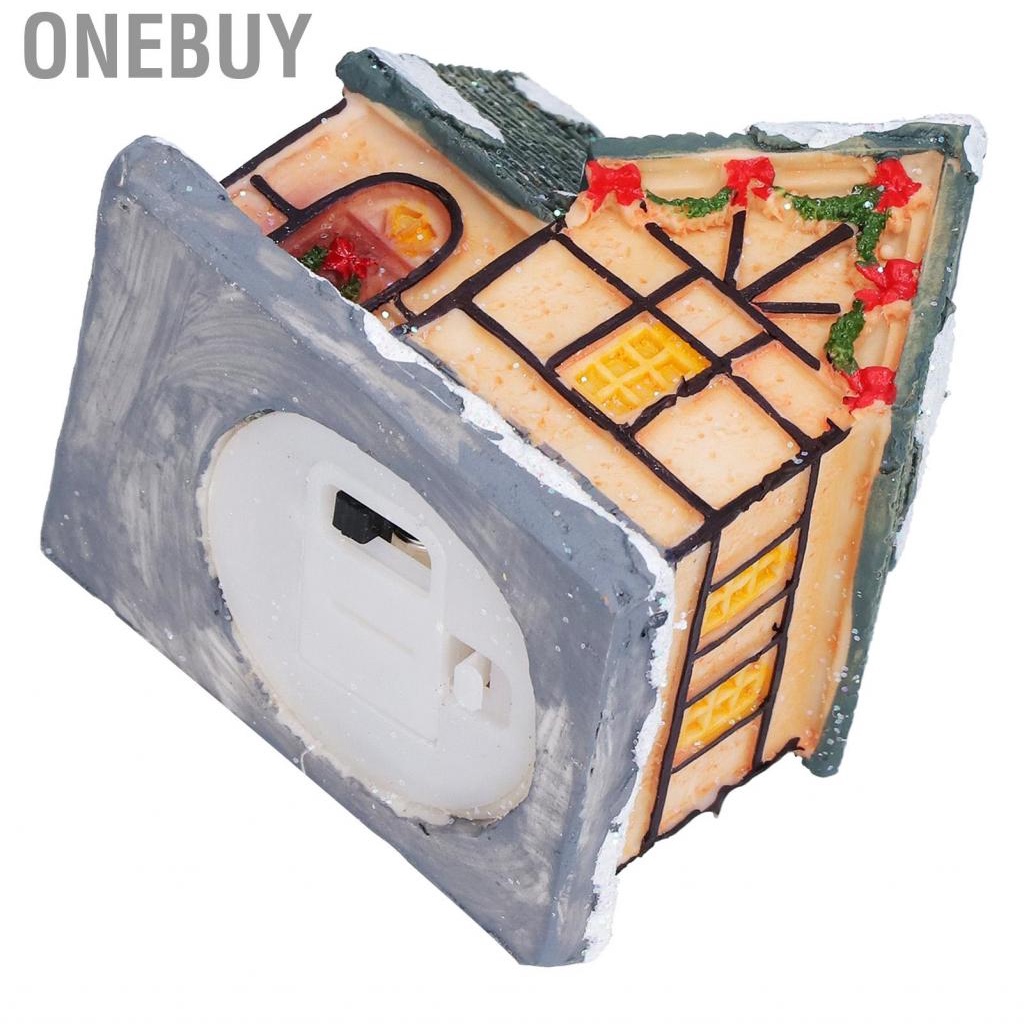 Onebuy Entatial Christmas Village Set Houses Holiday Ornament Resin
