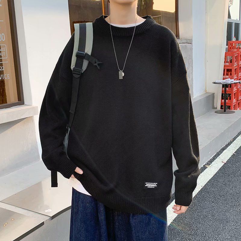 Áo Len Tay Dài Cổ Tròn Màu Sắc Thời Trang Thu Đông Cho Nam Nữ