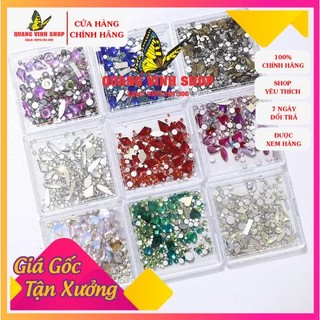Đá khối mix size hộp vuông làm nails siêu sáng