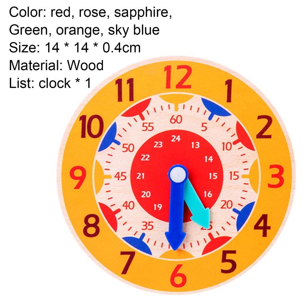 Đồ Chơi Đồng Hồ Bằng Gỗ Dạy Học Cho Trẻ Mẫu Giáo