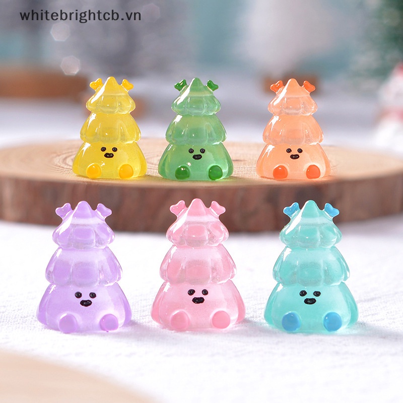 1 Mô Hình Cây Thông Giáng Sinh mini Bằng Nhựa resin Trang Trí Tiểu Cảnh