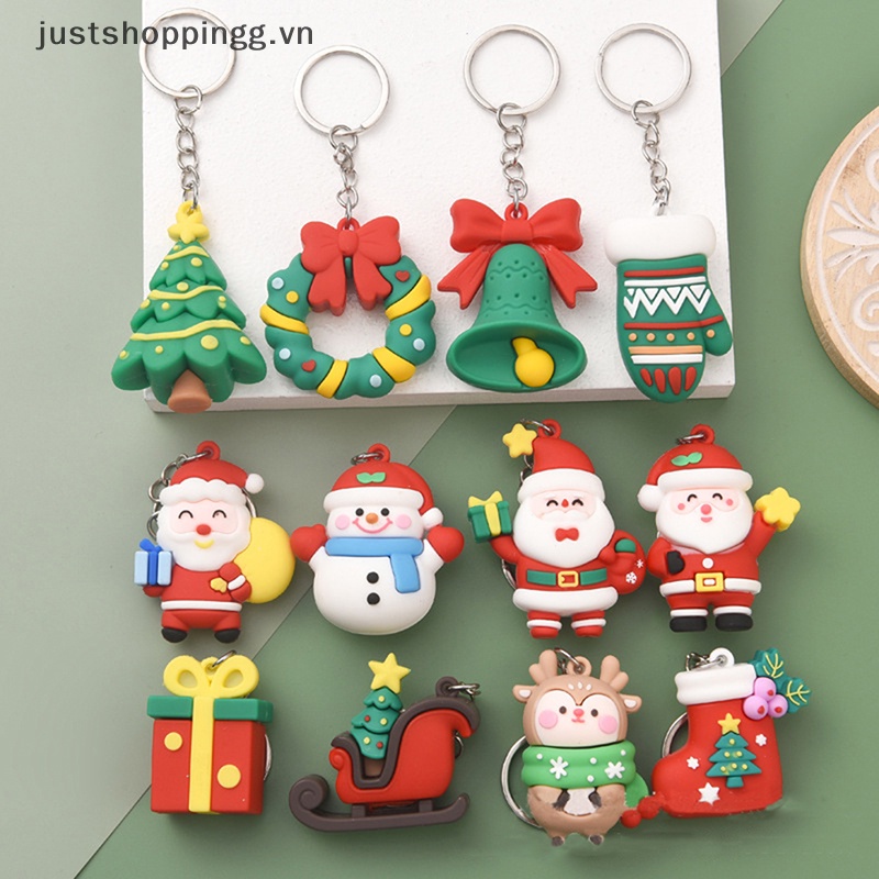 Móc Khóa Hình Ông Già Noel Tuần Lộc Dễ Thương