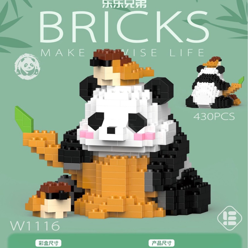 Lego Bộ Đồ Chơi Lắp Ráp Mô Hình Gấu Trúc Hoa lan Dành Cho Trẻ Em