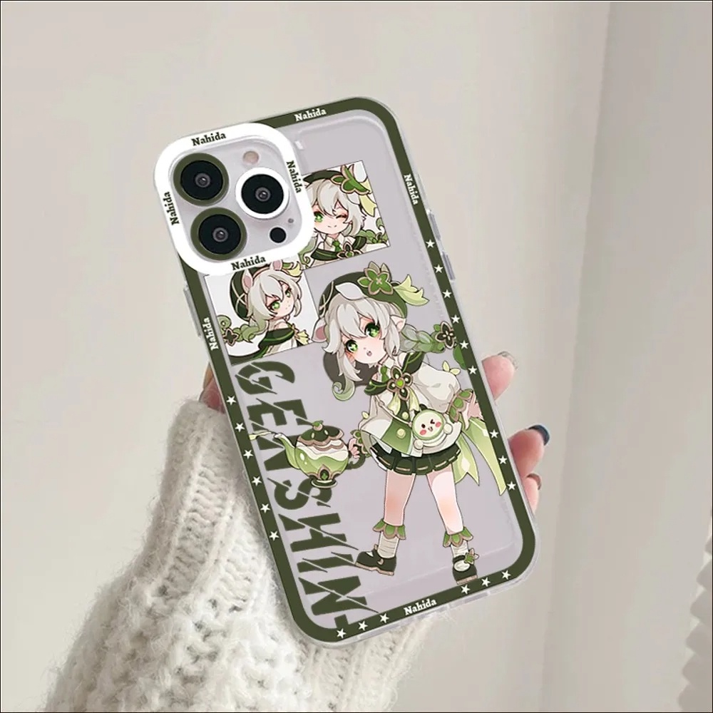 Ốp lưng iphone cạnh vuông Genshin Impact Nhân Vật Wanderer Nahida 8plus/x/xs/11/12/pro/max/plus/promax