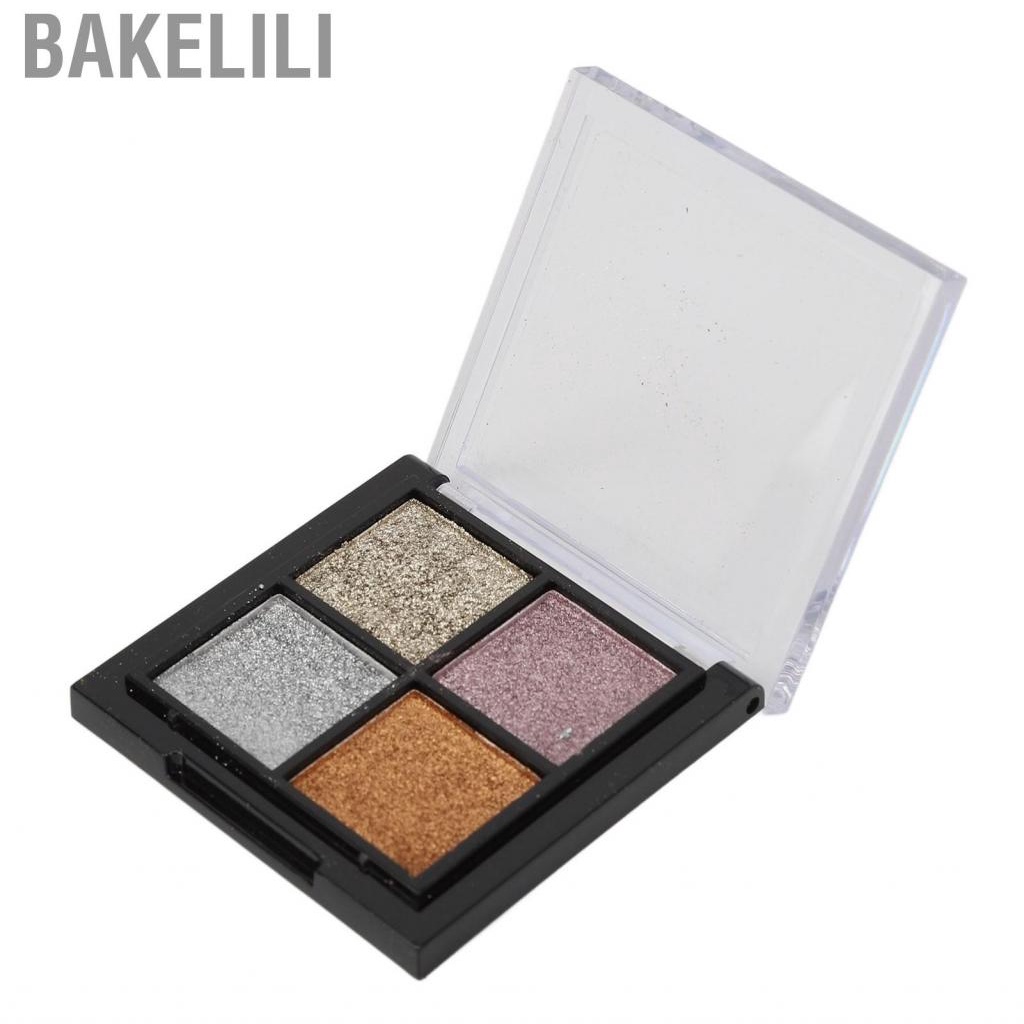Bakelili Nail Art  4 Colors Long Lasting Easy Applying Portable Metallic Effect Pigment Set Wide Application for Home