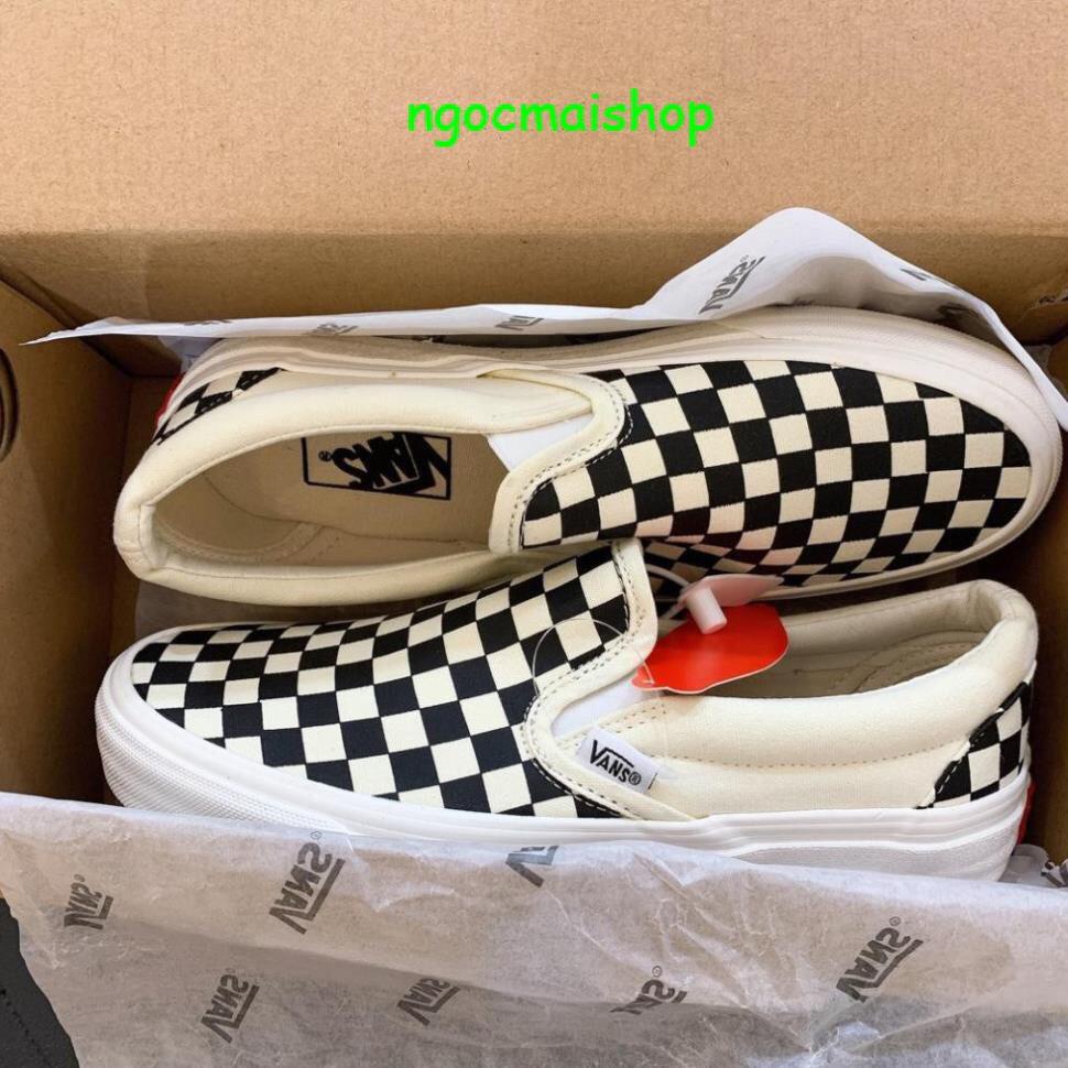 Giày vans slip on caro lười nam nữ đẹp , GIÀY VANS OLD SKOOL  hot hit 2023