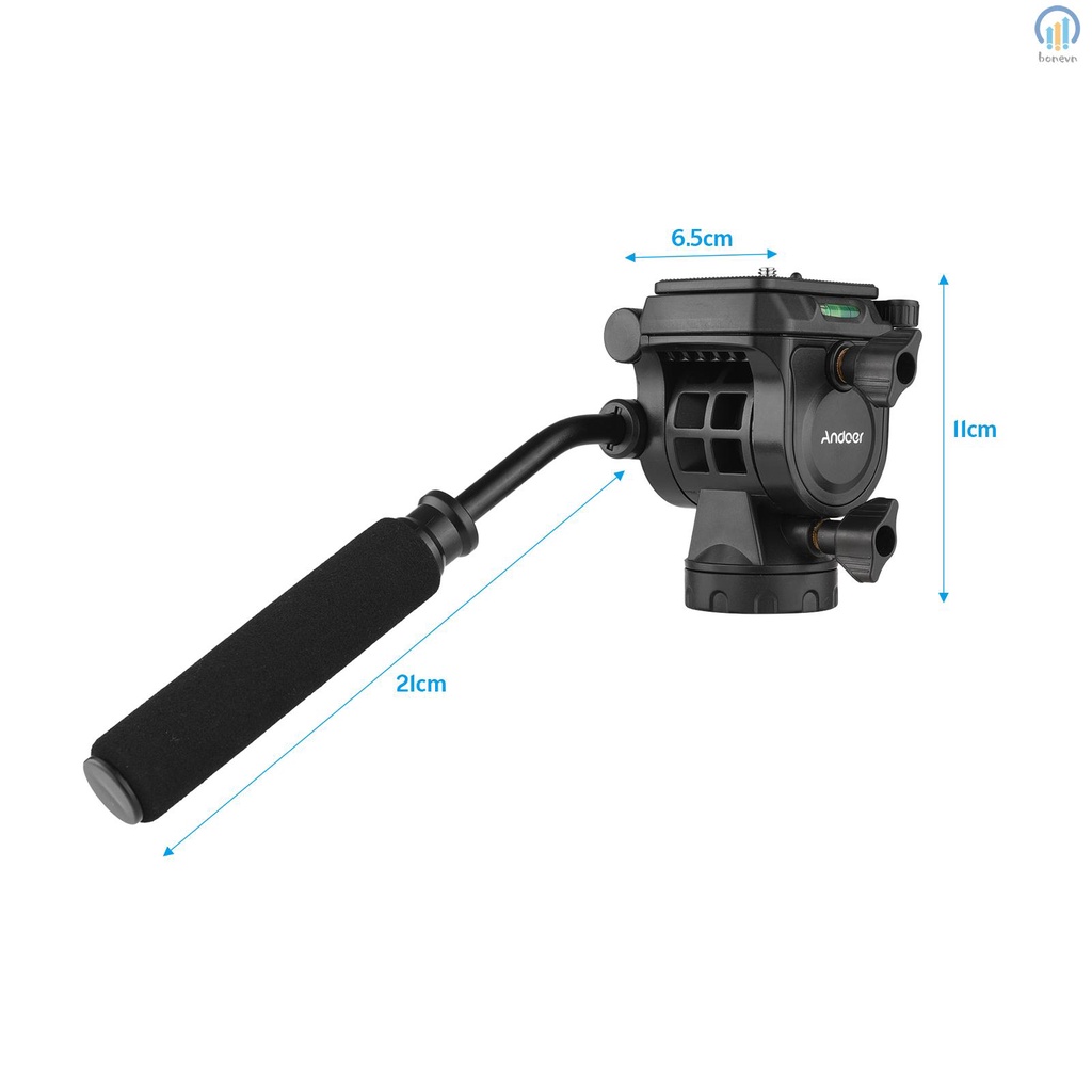 Andoer Fluid Hydraulic Ball Head for Smooth Panoramic Photography with 5KG Load Capacity
