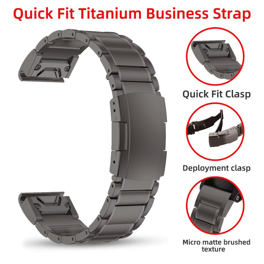 Dây Đeo Thay Thế Bằng Hợp Kim Titan Nhẹ 26mm 22mm Cho garmin marq gen2 epix instinct 2 2x