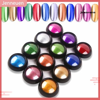 Bột chrome siêu mỏng hiệu ứng gương 12 màu trang trí móng tay nghệ thuật