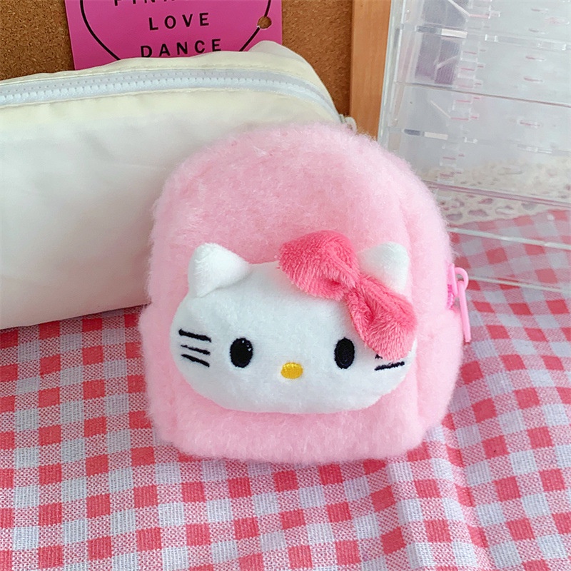 Hoạt Hình Ví Đựng Tiền Xu / Tai Nghe / Dây Cáp Hình sanrio kuromi melody Nhồi Bông Đáng Yêu