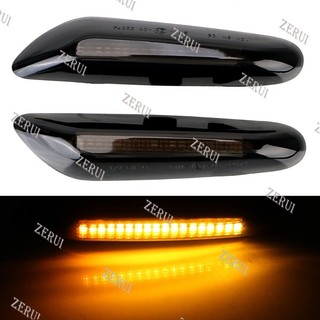 Zr Cho Năng Động Chảy Blinker Đèn 2 Cái / bộ Đèn LED Bên Đánh Dấu Ánh Sáng Khói Ống Kính Cho Xe BMW E46 E60 E90 E91 E92 E93 X1 X3 X5 Tín Hiệu Biến Chống Thấm Nước