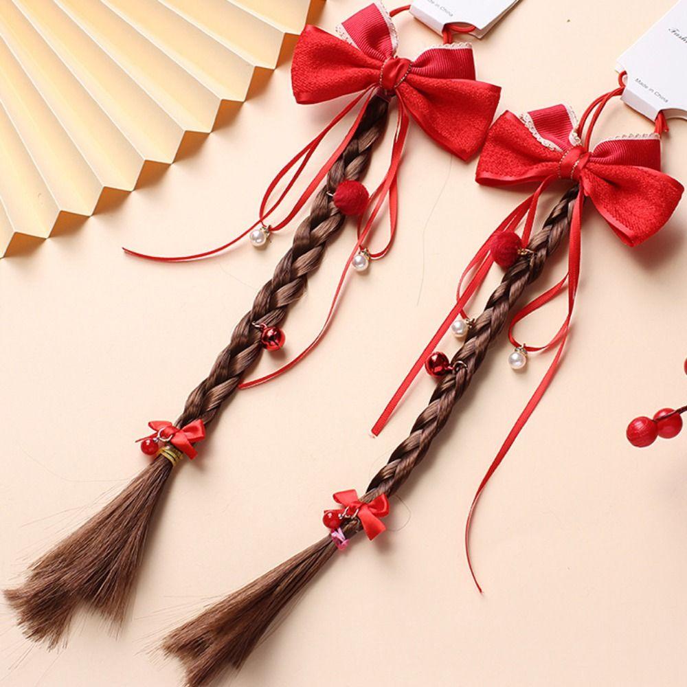 Kẹp Tóc Thắt Nơ Phong Cách hanfu Trung Hoa Dễ Thương Ngọt Ngào Mừng Năm Mới Cho Bé Gái
