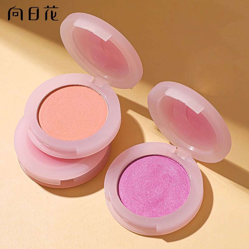 Phấn Má Hồng Hoa Hướng Dương Màu Sắc Tươi Sáng / Tím / Xanh Dương / Tạo Khối Trang Điểm Bắt Sáng