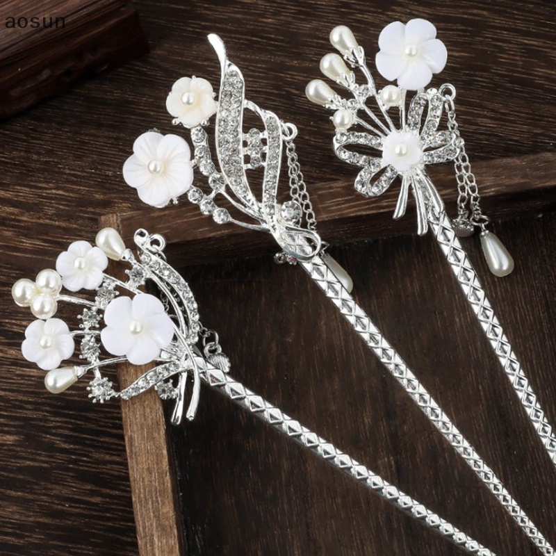 Aosun Trâm Cài Tóc Kim Loại Đính Đá Phong Cách Trung Hoa Cổ Điển Cho Nữ