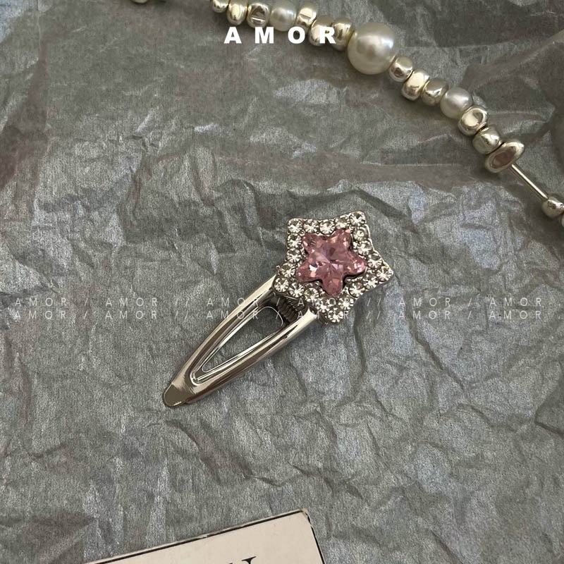 Kẹp TóC HìNh Ngôi Sao ĐíNh Kim Cương Giả Trong SuốT Dễ Thương Cho Nữ y2k