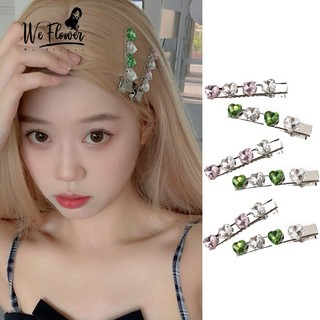 We flower 1 kẹp tóc hình trái tim đính đá sang trọng cho nữ