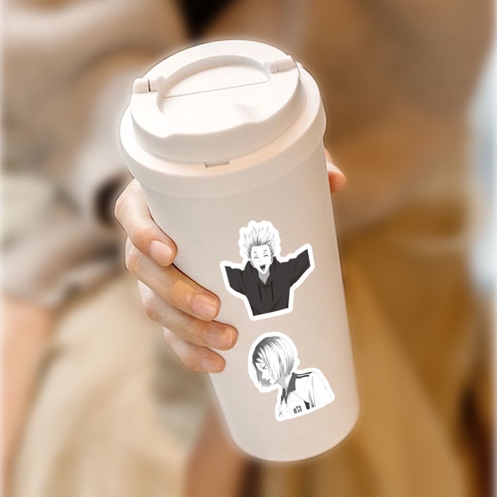 Bộ 100 Nhân Vật anime haikyuu!!! Đen Sticker graffiti Dán Trang Trí Mũ Bảo Hiểm Xe Đạp