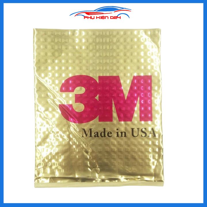 Xả- Tấm cách âm chống ồn 3M 2 lớp vàng 80x50cm có sẵn keo dán [TặngQuà]