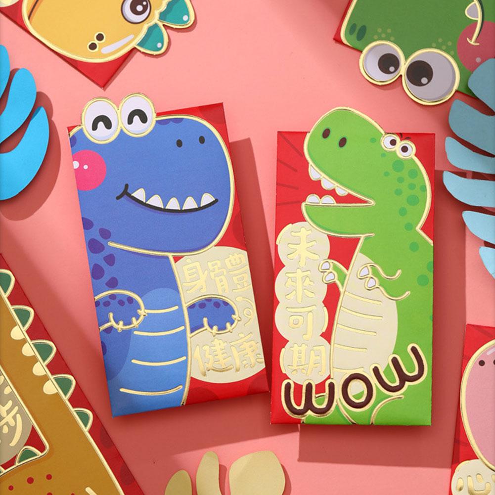 Bao Lì Xì Năm Mới 2024 Họa Tiết Rồng Đỏ Dễ Thương