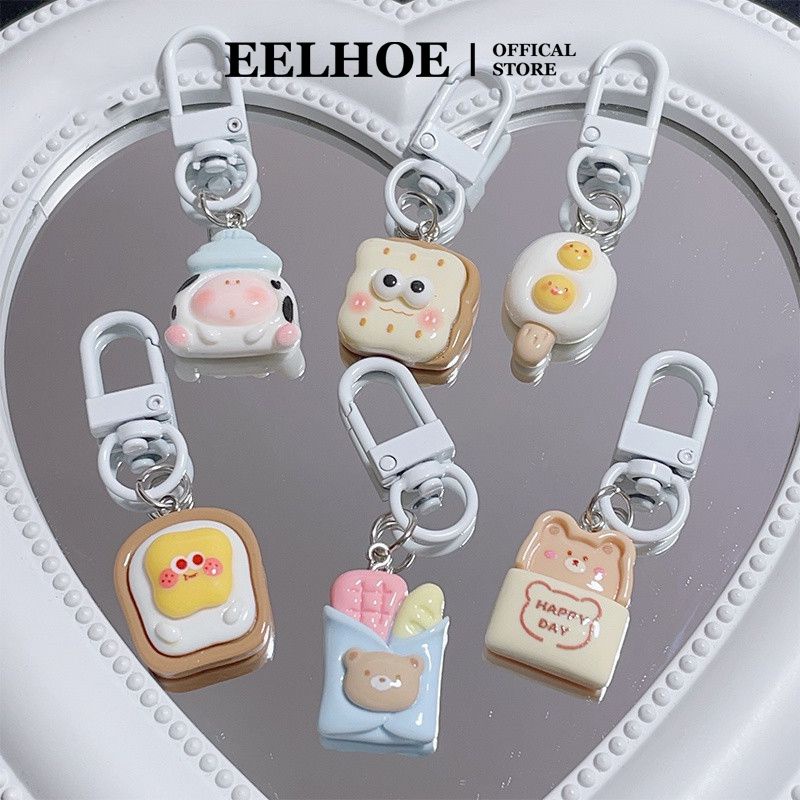 EELHOE Móc khóa bánh mì trứng ngộ nghĩnh mới miiki_vn