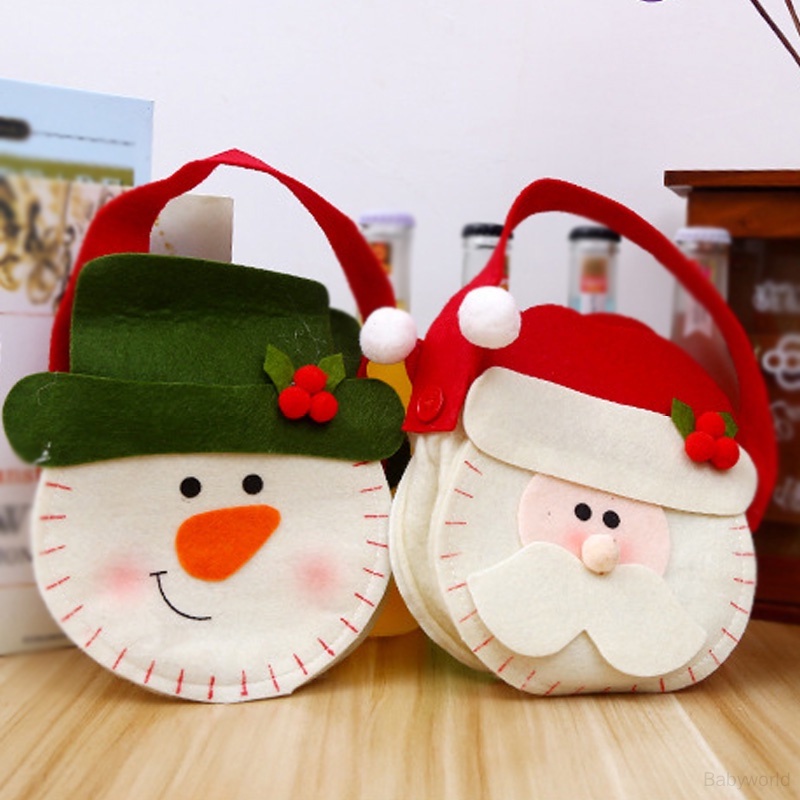 Túi tote In Họa Tiết Ông Già Noel Hoạt Hình Dễ Thương Cho Bé