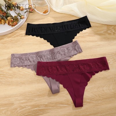 FINETOO Quần liền mạch ren cho nữ, thoáng khí và mềm mại - Size S đến XL