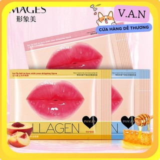 Mặt Nạ Môi Collagen Cherry Images dưỡng ẩm cho môi căng mọng