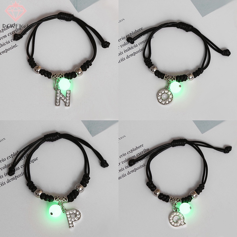 Vòng Đeo Tay Dây Xích Điều Chỉnh Được Chữ Cái Dạ Quang Thời Trang Cho Cặp Đôi / Tình Bạn