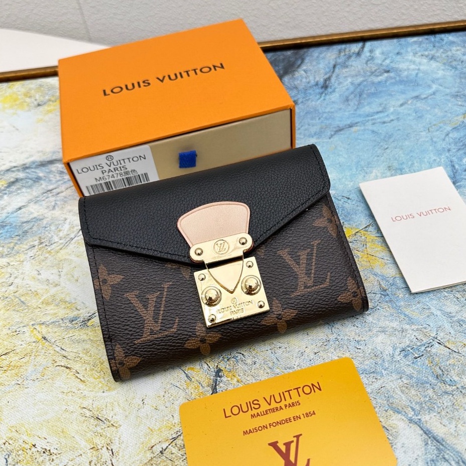 Louis vuitton Ví Da Dáng Ngắn In Họa Tiết lv Sang Trọng m67478