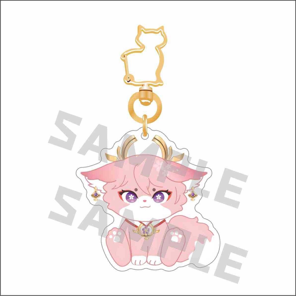 Móc khoá Genshin Impact Cat Anime KeyChain Meow Kaveh Baizhu Kirara Phụ Kiện Trang Trí Túi xách Balo