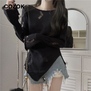 Áo sweater Rách Tay Dài Thời Trang Dành Cho Nữ