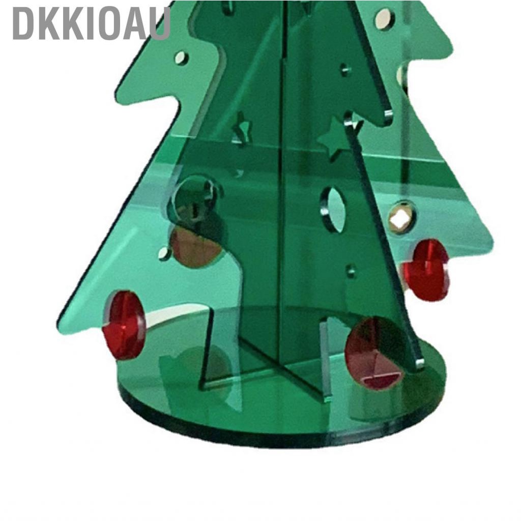 Dkkioau Acrylic Christmas Tree DIY Kit Mini Simple Installation Desktop for Gift Decoration