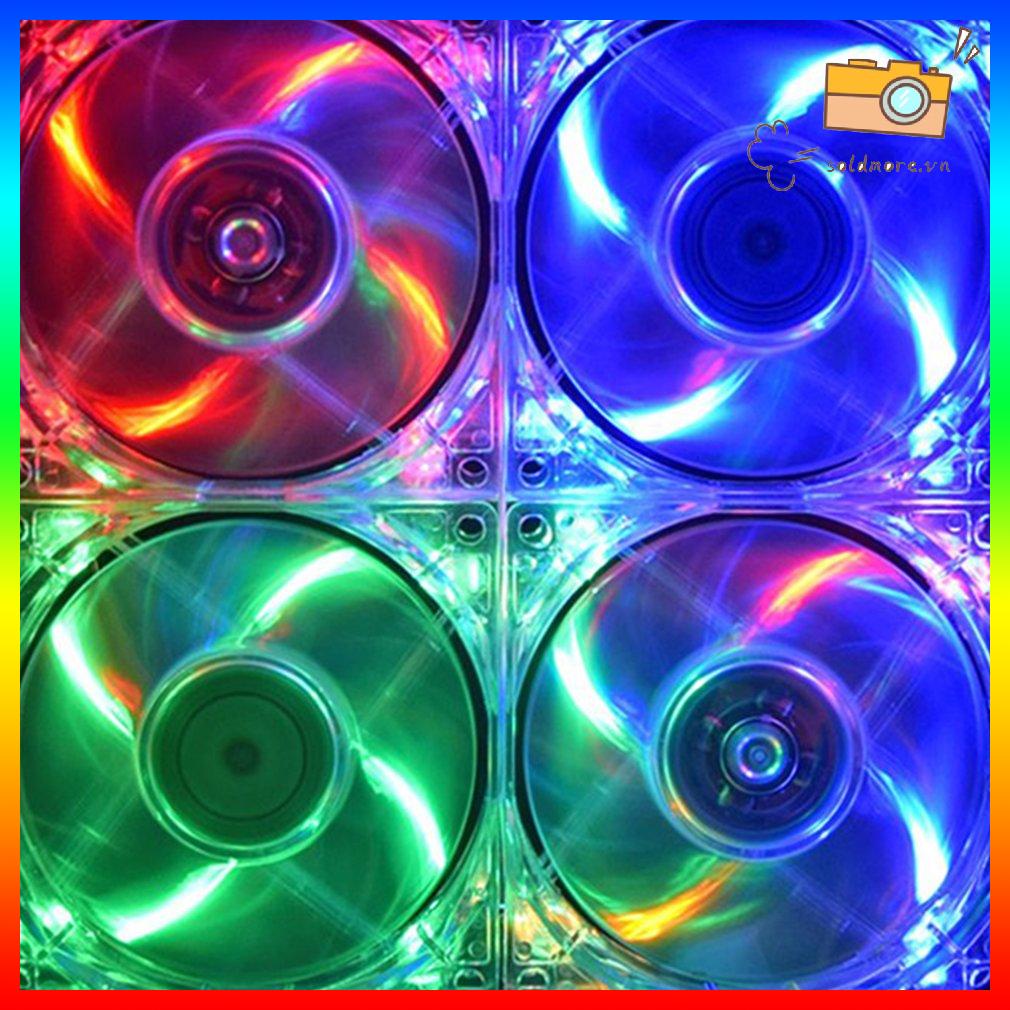 Quạt CPU máy tính 80MM Led Silent PC 12V Led Luminous Chass Quạt làm mát