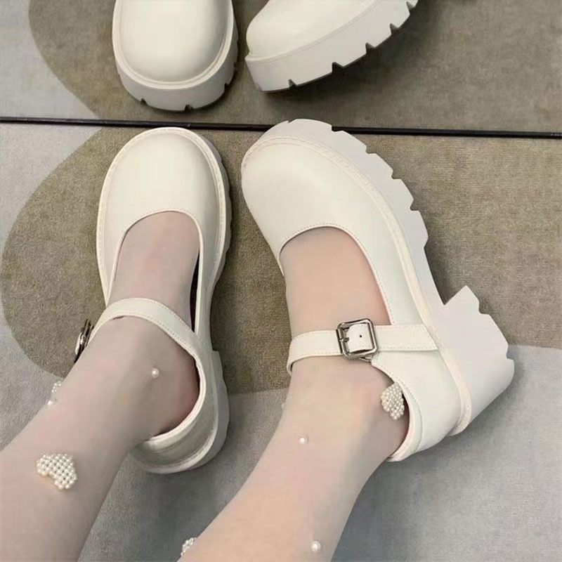 Giày mary jane Đế Xuồng Phong Cách vintage Cho Nữ