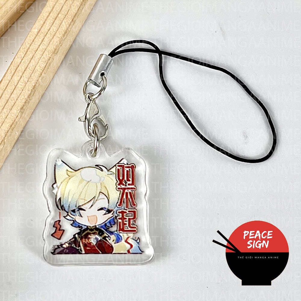 Giá Đỡ và Dây Treo Điện Thoại BLUE LOCK in hình anime chibi mica acrylic móc khóa griptok pop