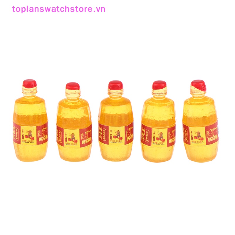 Set 5 Mô Hình Chai Nước Sốt Mini Trang Trí Nhà Búp Bê