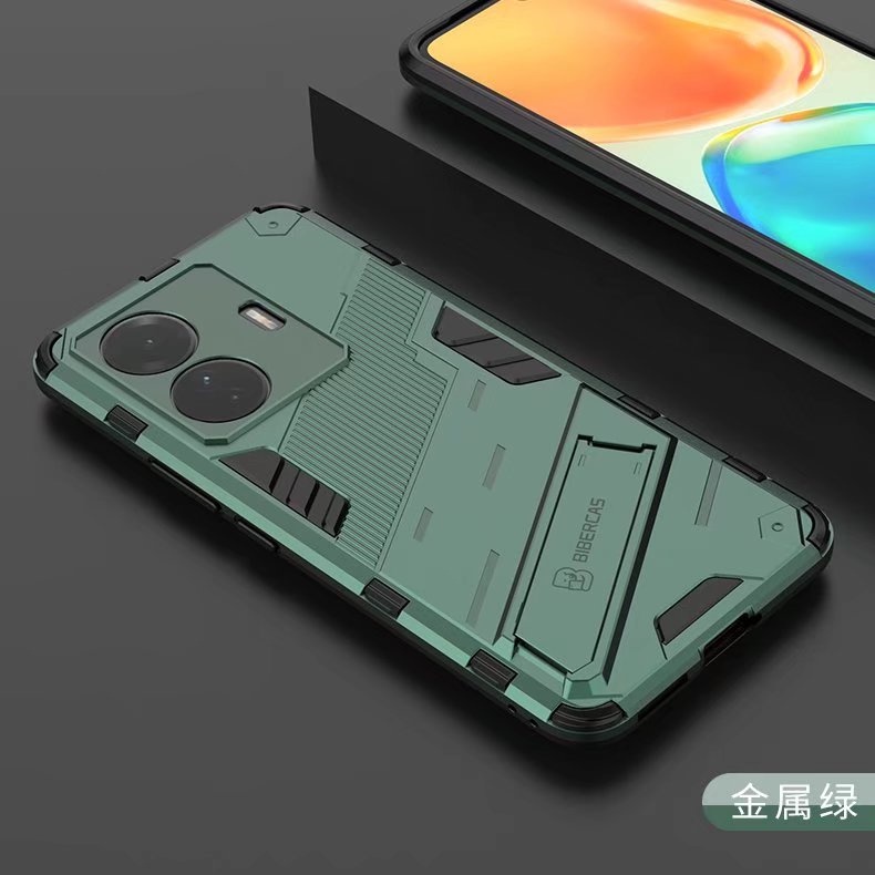 Ốp Điện Thoại Nhựa Cứng Chống Sốc Có Giá Đỡ Bảo Vệ Cho vivo t1 5g vivot1 5g