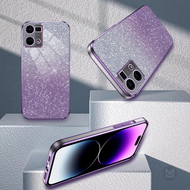 Ốp Điện Thoại Silicon Mềm Trong Suốt Lấp Lánh Cho oppo reno 10 8 7 pro reno 8t 8z 7z 6z 5f 5 6 7 8