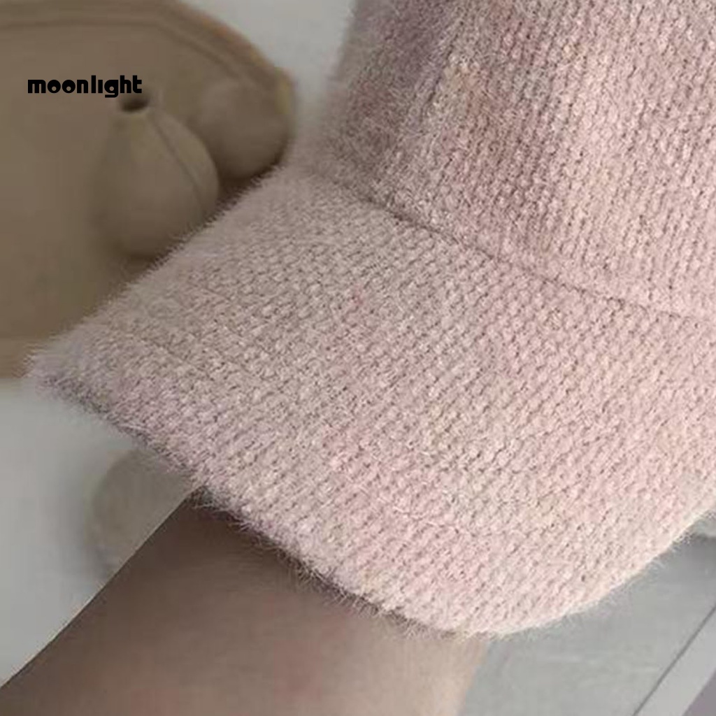 Mũ Lưỡi Trai Bằng Lông Thỏ Giữ Ấm Chống Nắng Bảo Vệ Hoàn Hảo Cho Người Mua Sắm mo Ấm Áp Phong Cách Phương Tây