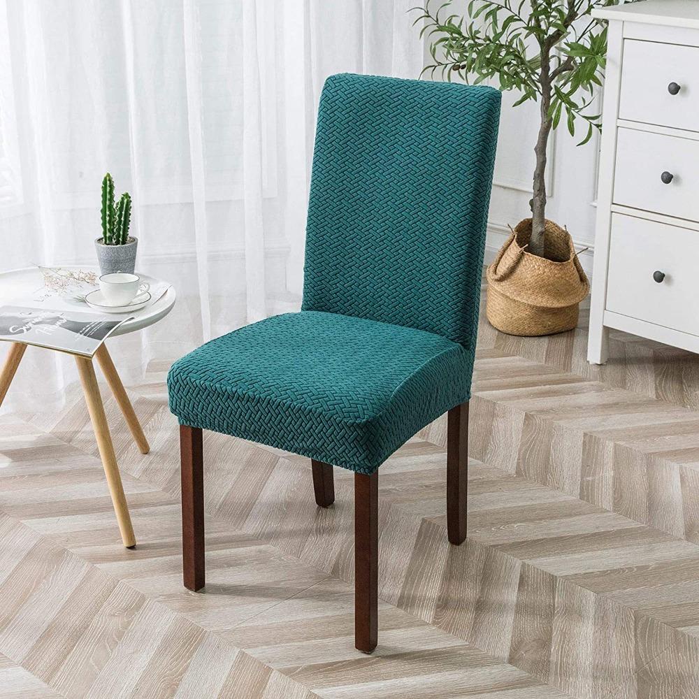 WAPKTY Vỏ Bọc Ghế Ngồi Bàn Ăn Màu Trơn Vải jacquard Co Giãn Giặt Được Thông Dụng
