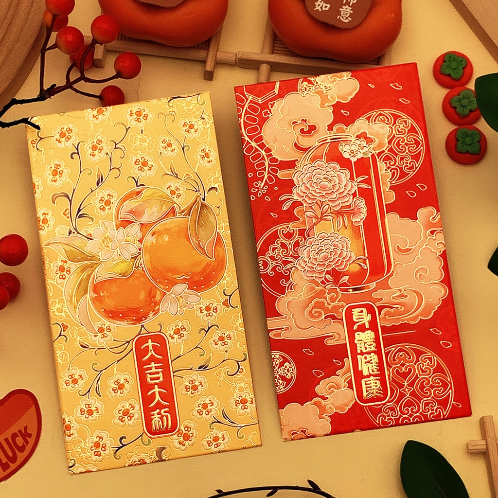 🔥New year Bao Lì Xì Năm Mới 2024 Họa Tiết Rồng Phong Cách Trung Hoa